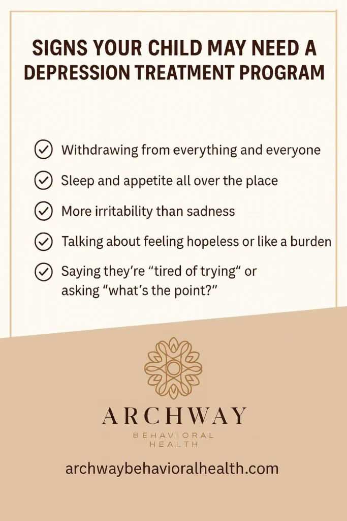 When to Seek a Depression Treatment Program for Your Child